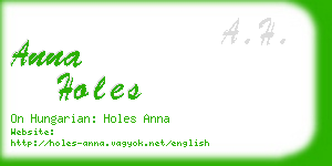 anna holes business card
